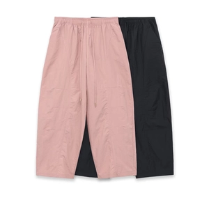 Women Fashion High Waist Wide Leg Pants Solid Color Elastic Drawstring Waist Straight Trousers Streetwear Casual Bottoms