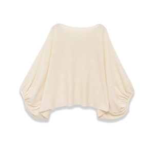 Women Casual Off Shoulder Batwing Sleeve Knit Sweater Loose Solid Color Pullover Long Sleeve Fashion Street Jumper Top