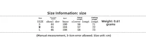 Detailed size chart for women high collar blazer featuring shoulder and bust measurements