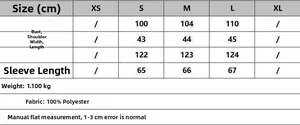 Tableau des tailles pour manteau vintage à col en fourrure avec mesures détaillées