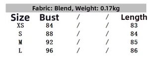 Detailed size guide for women's lace halter top with chest and length measurements