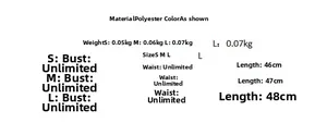 Detailed size chart for women summer vest and skirt set with polyester material specs