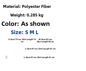 Size chart for slim fit mesh dress detailing polyester material and measurements