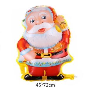 Classic red and white Santa Claus shaped foil balloon for Christmas party decoration