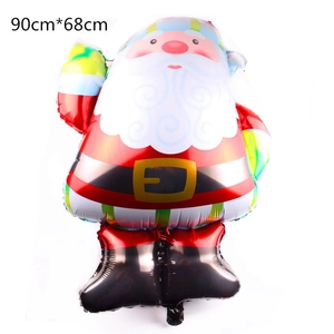 90x68cm Kerstman folieballon voor feestelijke kerstsfeer versieringen