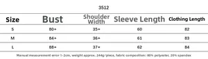 Size chart for slim fit bodysuit showing bust, shoulder, and sleeve measurements in cm