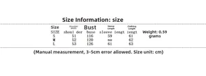 Detailed size guide table for women hooded winter cotton jacket with bust and length in cm
