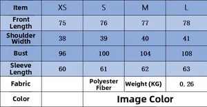 Detailed size chart for sequin V-neck bodysuit showing XS to L measurements in cm