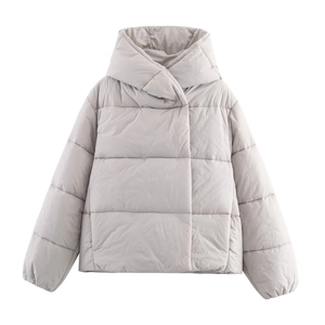 Women's Casual Hooded Waterproof Padded Jacket Solid Color Oversized Quilted Winter Warm Thick Coat Casual Outwear Puffer Jacket