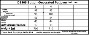 Detailed size chart for women's long hooded cardigan including bust and length specs