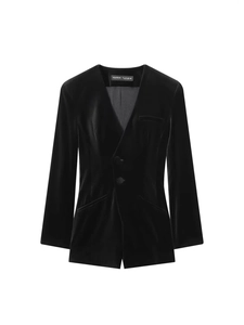 Women Fashion Velvet Blazer Romper Jumpsuit Double Breasted V Neck Long Sleeve Short Playsuit Solid Color Autumn Jumpsuit