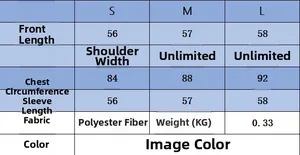 Detailed size chart for women long sleeve knit sweater showing S M L measurements