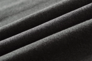 Close-up of the soft brushed fleece texture and thick fabric on thermal base layer