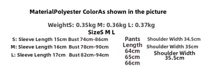 Detailed size chart for women's puff sleeve jumpsuit showing dimensions from S to L