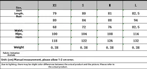 Size chart table for sleeveless halter neck feather dress with detailed body measurements