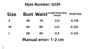 Size chart for lace camisole top with bust, waist and length measurements in S, M, L
