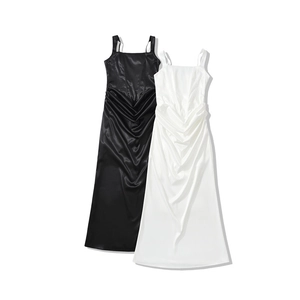 Women Sexy Satin Maxi Dress Elegant Corset Top Ruched Lace Up Backless Bodycon Evening Party Long Gown