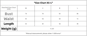 Size chart showing bust, waist, and length measurements for floral tube top from XS to L