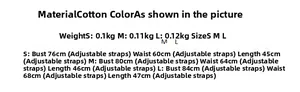 Detailed size chart for lace bow camisole top with adjustable strap measurements