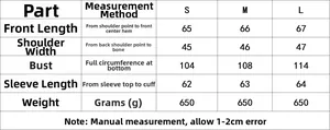 Detailed size chart for women plaid ruffle set showing S, M, L measurements and weight