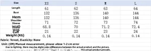 Detailed size chart for women's V-neck blouse including Lyocell fabric specifications
