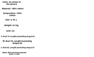 Detailed size chart for lace slip dress showing measurements in CM for sizes S to L