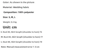Detailed size guide and material specs for the backless plaid puffy mini dress
