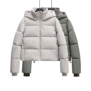 Giacca Imbottita Donna Casual Con Cappuccio Corta Antivento Trapuntata Streetwear Cappotto Invernale Caldo Per Donna