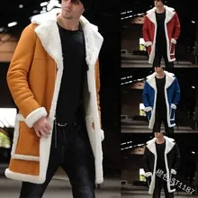 Detailansicht der Winter-Wildlederjacke mit warmem Fleecefutter und großem Kontrastkragen
