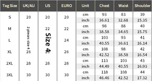 Detailed size chart for autumn winter wool coat showing measurements from S to 3XL