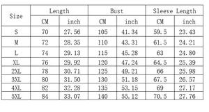 Detailed size chart for faux suede men's jacket with CM and Inch measurements from S to 5XL