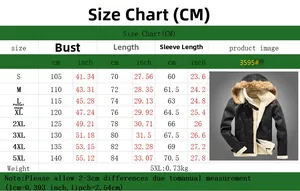 Men suede jacket size chart from S to 5XL with detailed bust and sleeve measurements
