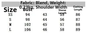Detailed size chart for plaid mini dress showing chest, shoulder, sleeve, and length