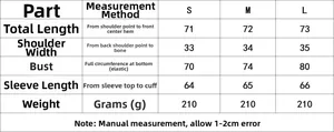 Detailed size chart for the lace satin romper showing length, bust, and sleeve measurements