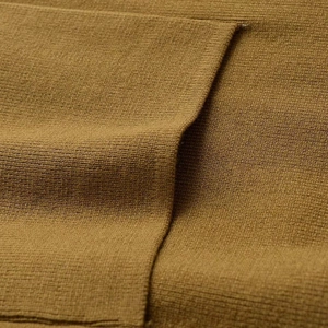 Gilet en maille jaune moutarde rétro avec revers détaillé et coutures texturées premium