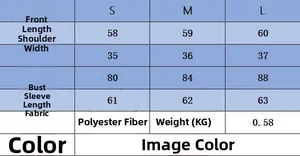 Detailed size chart for women's knit sweater set with precise measurements in centimeters