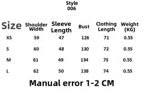 Detailed size chart for retro loose stand collar faux fur coat with XS to L measurements