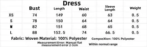 Detaillierte Größentabelle für Damen Satin V-Ausschnitt Maxi Kleid mit Maßen