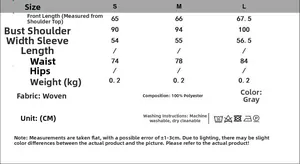 Detailed size chart for houndstooth sleeveless top with measurements in centimeters