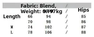 Detailed size chart for plaid midi skirt with waist, hip and length measurements in cm