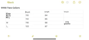 Tableau des tailles détaillé pour veste en peluche à col montant, dimensions du XS au L