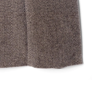 Veste blazer en laine à chevrons marron et gris pour femme avec texture en tweed