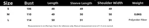 Detailed size chart with measurements for women colorblock faux fur cropped jacket