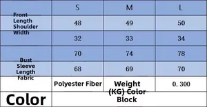 Tableau des tailles détaillé pour tricot femme avec mesures de longueur et de buste