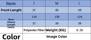 Detailed size guide table for women's off-shoulder knit top featuring S to L measurements