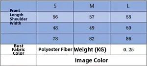 Size chart for women's slim fit knit top with measurements for S, M, and L sizes