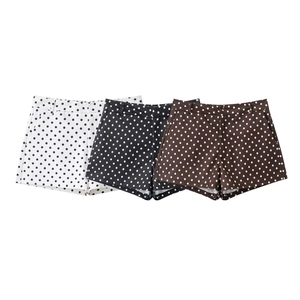 Short à Pois Taille Haute pour Femmes Décontracté Ample Coupe Droite Avec Poches Mode Été Automne Bas pour Femmes
