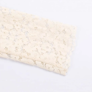 Elegant cream white floral lace short dress with backless design and delicate hollow texture
