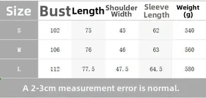 Detailed size chart for the fashionable cinched-waist blazer showing S to L dimensions