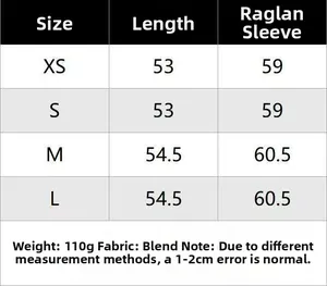 Detailed size chart for autumn plaid cape top featuring measurements in cm for XS to L sizes